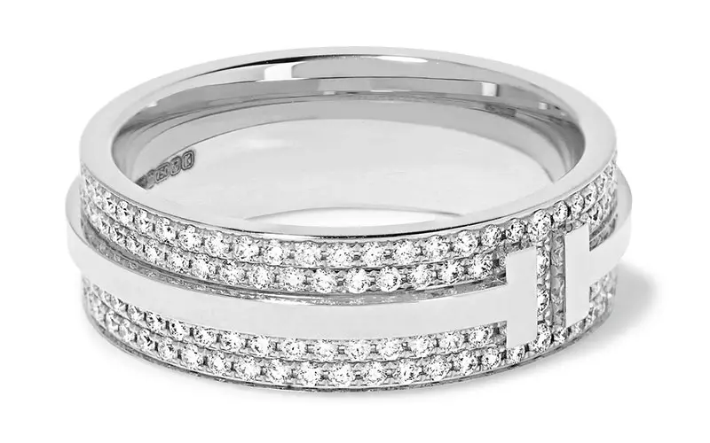 Tiffany & Co. 18 karaats witgouden diamanten ring