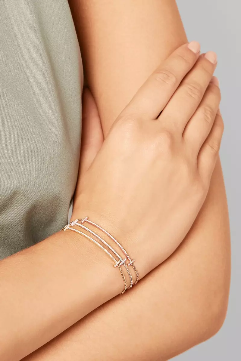 Tiffany & Co. T Smile 18-karaats roségouden diamanten armband