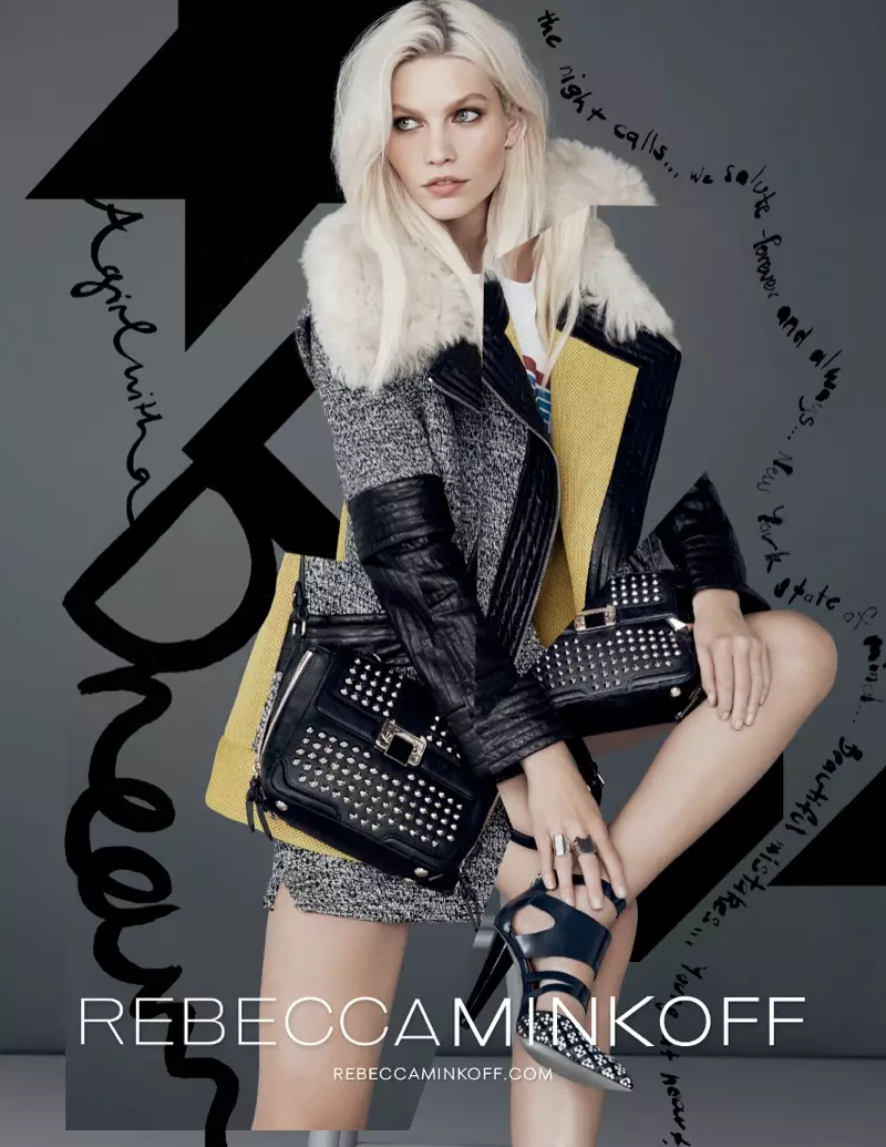 Aline Weber wird verspielt für die Herbstkampagne 2013 von Rebecca Minkoff