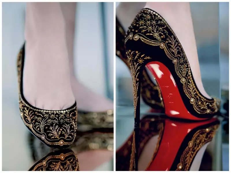 Christian Louboutin x Moda Operandi එම්බ්‍රොයිඩර් සපත්තු 2017 සාප්පුව