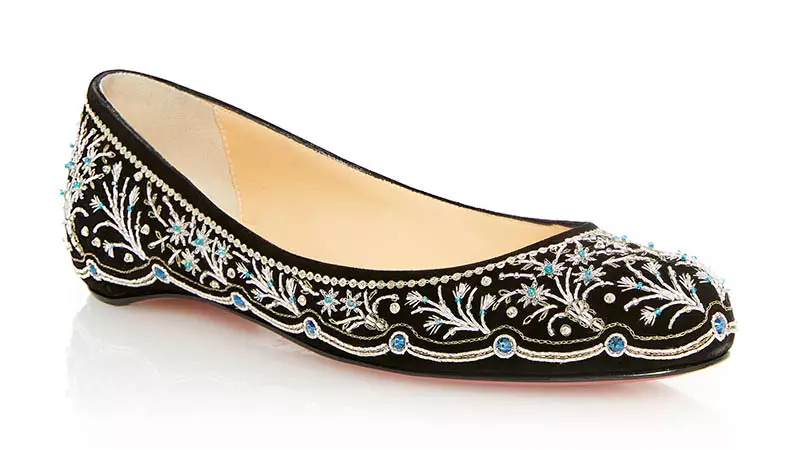 Christian Louboutin Ti iṣelọpọ Ballerina Flat ni Fadaka $ 2,995