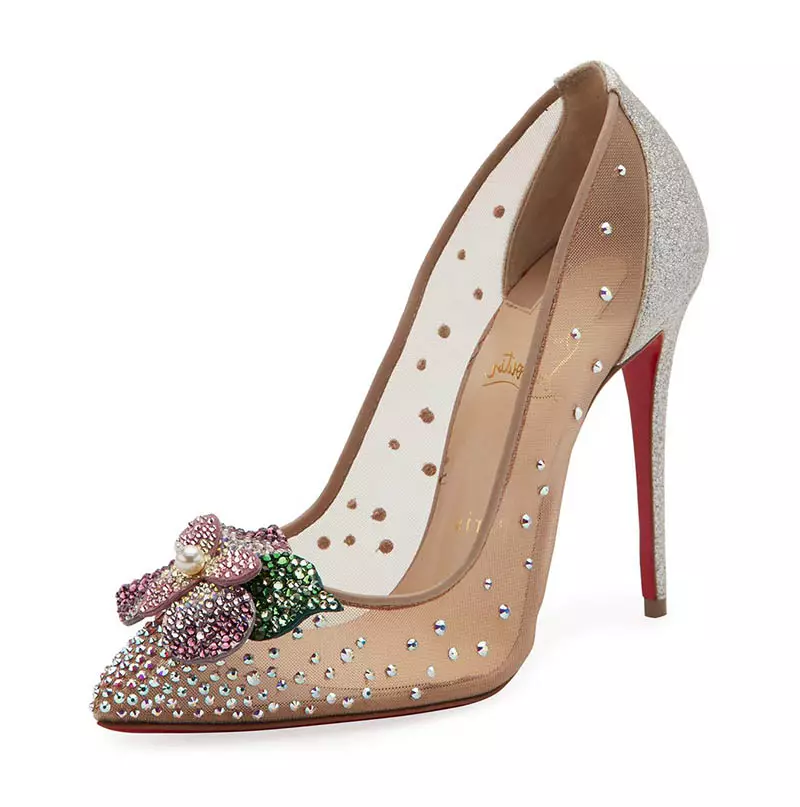 Christian Louboutin Feerica 水晶綴飾紅色鞋底高跟鞋 $1,495