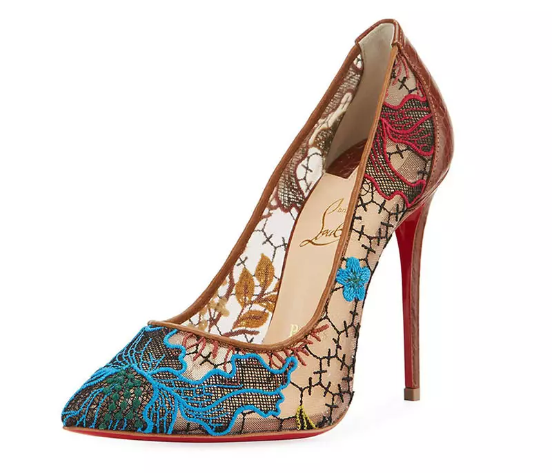 Туфли-лодочки Christian Louboutin Follies с красной подошвой и кружевом $ 795