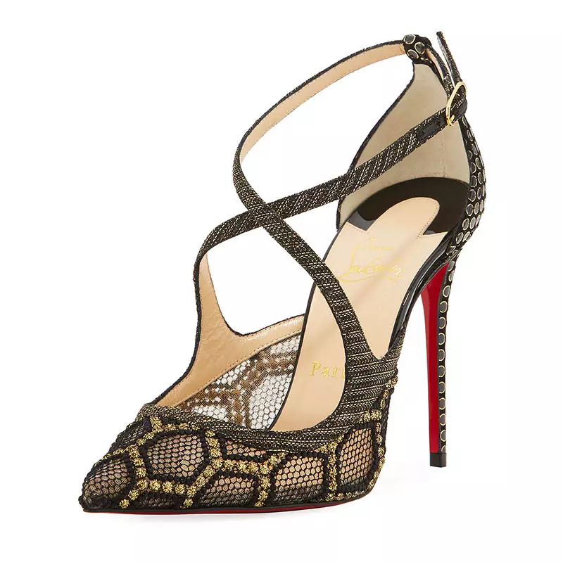 Pompë e tabanit të kuqe Christian Louboutin Twistisssima Crisscross 895 dollarë