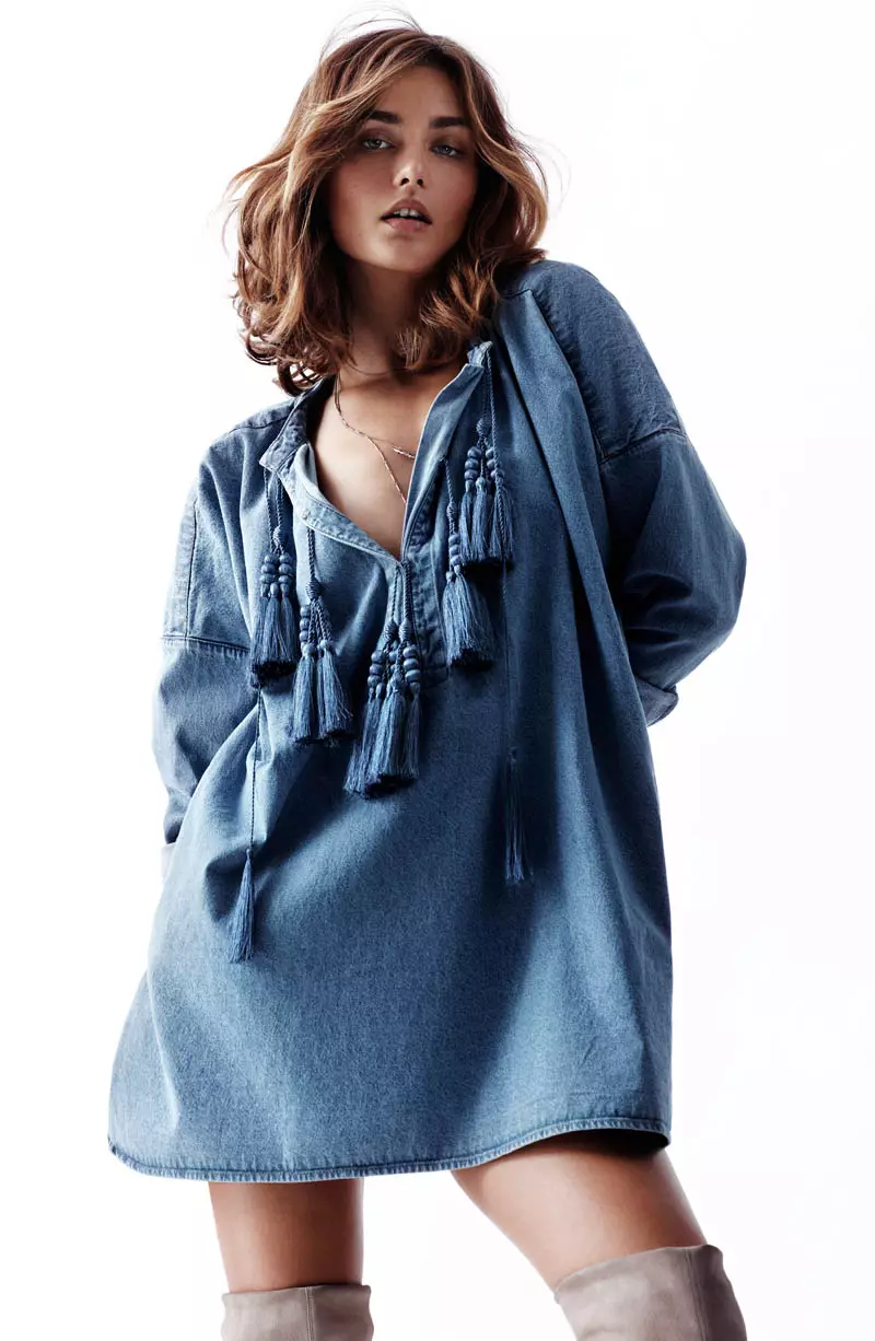 Andreea Diaconu Fa'ata'ita'iga H&M's Spring 2014 Collection