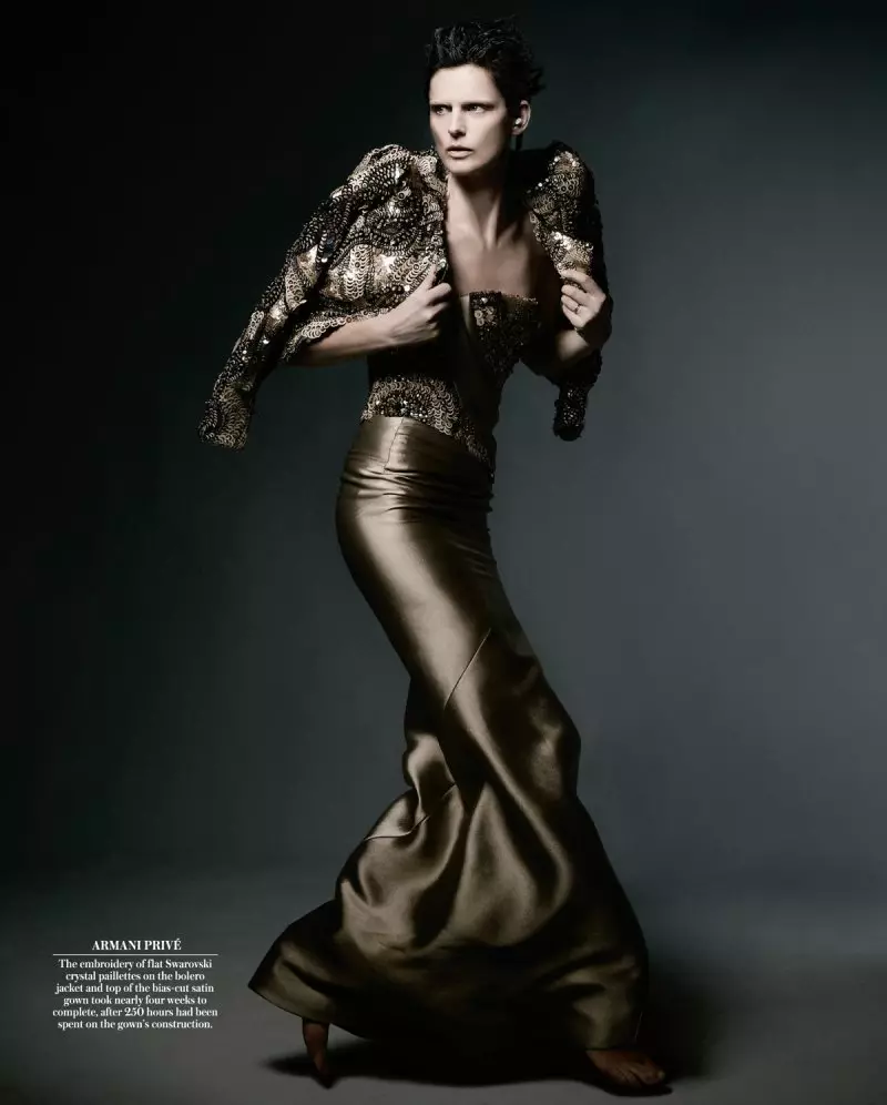 Stella Tennant posiert in Couture für das WSJ Magazin, fotografiert von Daniel Jackson