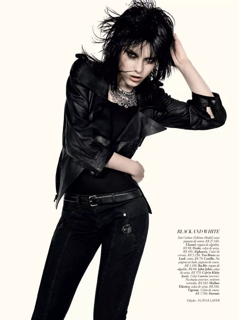 Tati Cotliar Vamps up the Pages of Harper's Bazaar Brazil juny 2012