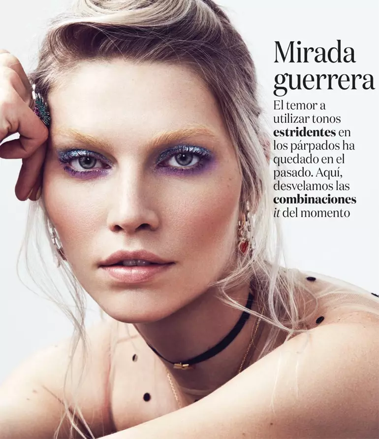 Aline Weber Wows katika Pastel Makeup Anatafuta Vogue Mexico