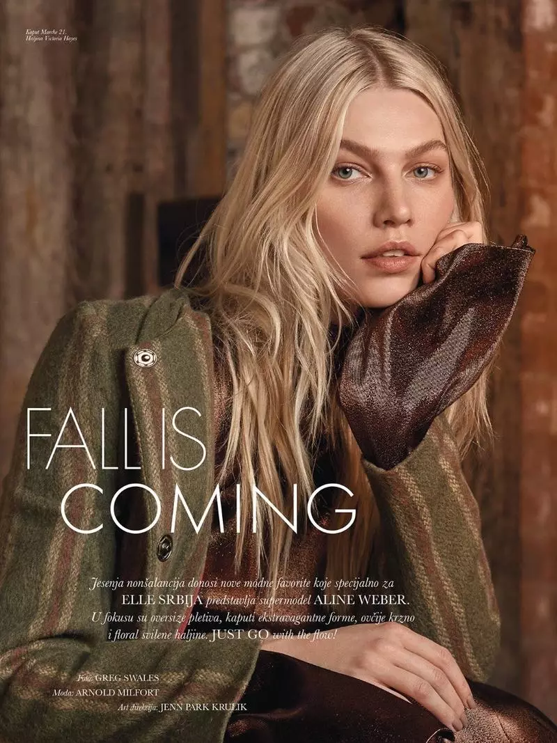 Aline Weber Charms in the Fall Collections for ELLE Serbia