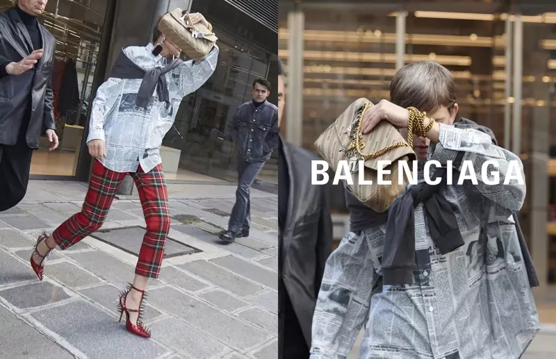 តារា Stella Tennant នៅក្នុងយុទ្ធនាការនិទាឃរដូវ-រដូវក្តៅឆ្នាំ 2018 របស់ Balenciaga