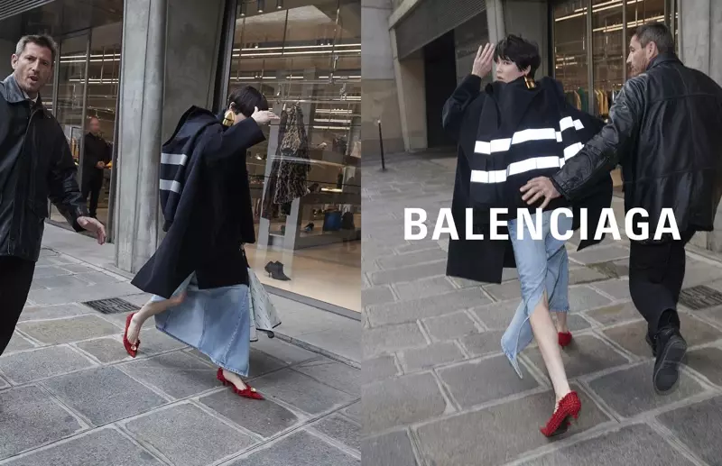 Kennah Lau លាក់ខ្លួនពី paparazzi ក្នុងយុទ្ធនាការនិទាឃរដូវ-រដូវក្តៅឆ្នាំ 2018 របស់ Balenciaga