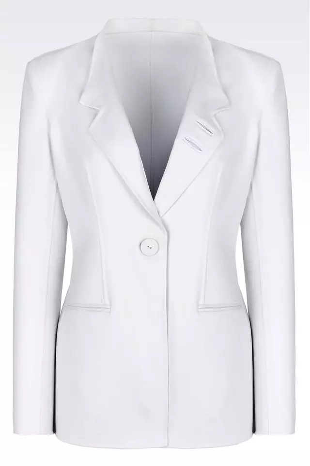 Armani Tshiab Ib Leeg Ib Lub Ncauj Ncauj Silk Jacket