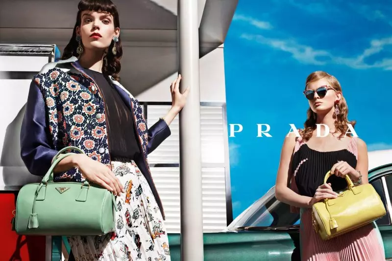 Наташа Поли, Guinevere van Seenus, Elise Crombez, Meghan Collison, Katryn Kruger & Ymre Stiekema за кампанията Prada Spring 2012 от Стивън Майзел