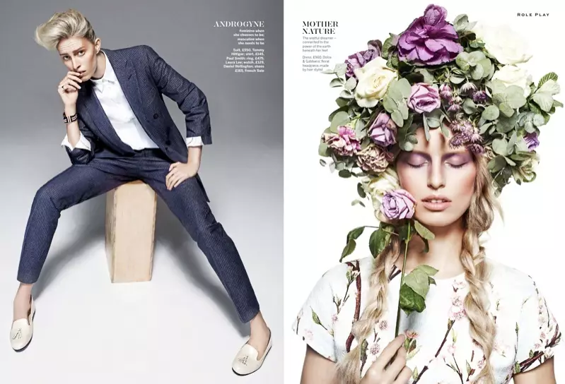 Karolina Kurkova는 Stylist Magazine의 변장의 여주인입니다.