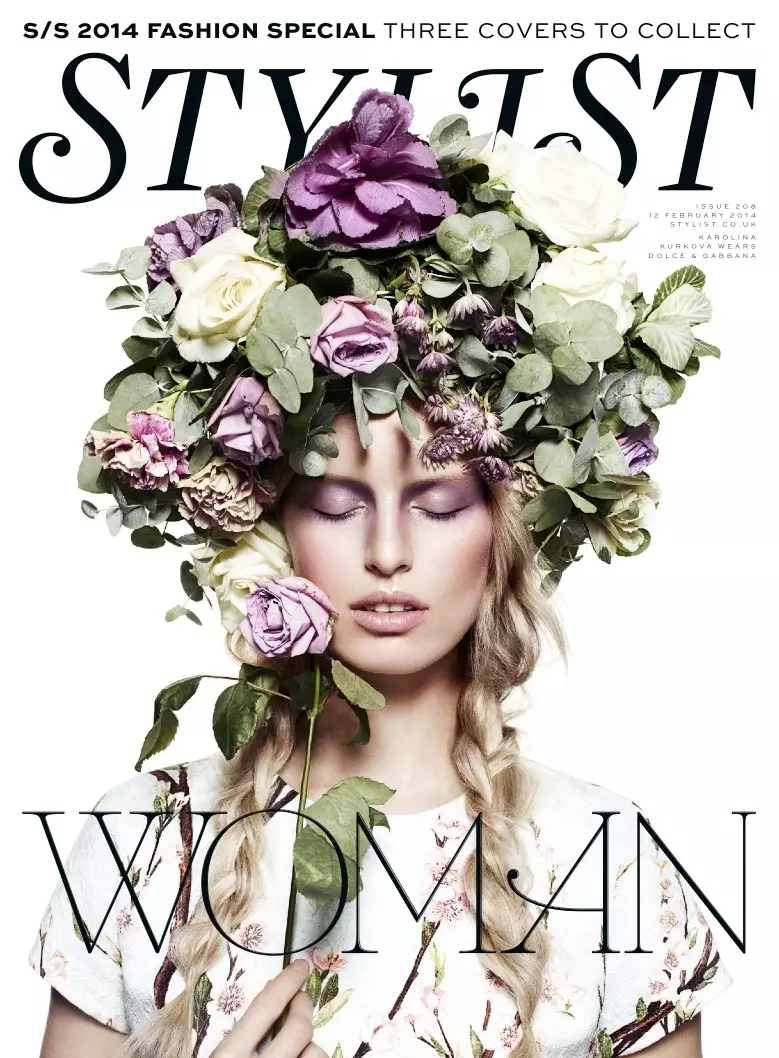 Karolina Kurkova는 Stylist Magazine의 변장의 여주인입니다.