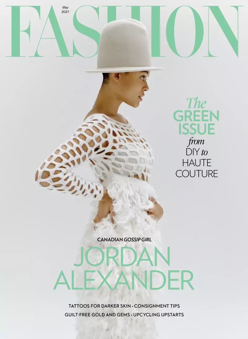 Jordan Alexander sur la couverture du magazine FASHION de mai 2021.