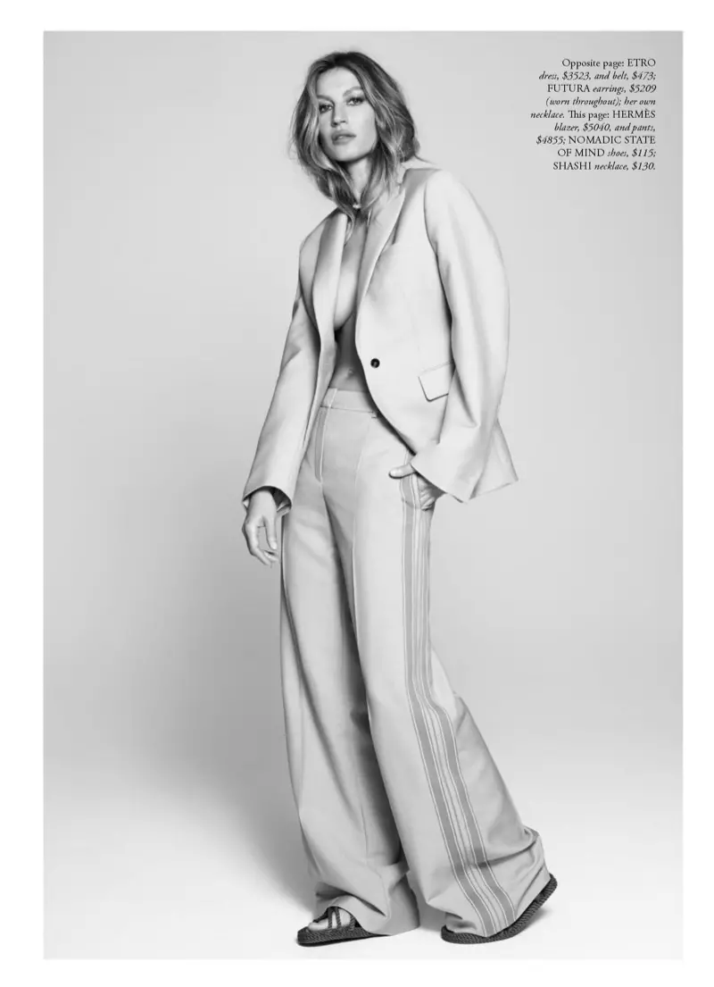 Gisele Bundchen Models Fesyen Bersahaja untuk Harper's Bazaar Australia