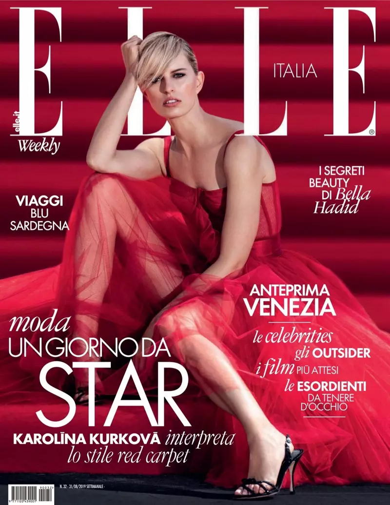 Karolina Kurkova afișează Factorul Glam în ELLE Italia