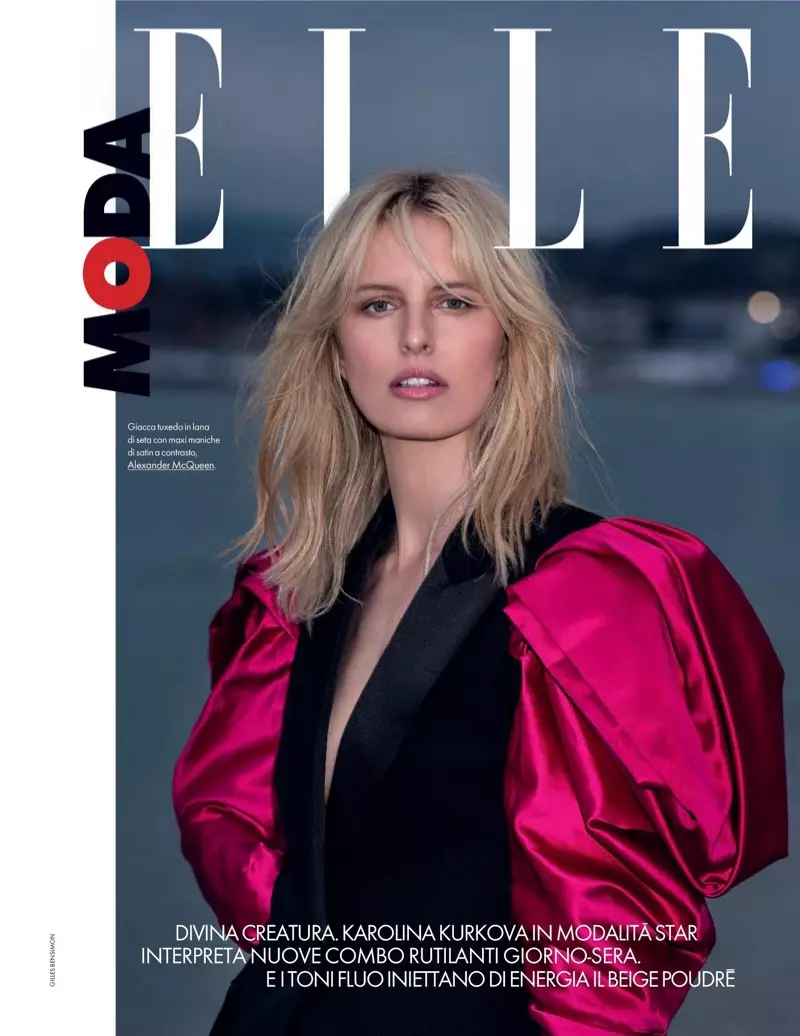 Karolina Kurkova Turn Up the Glam Factor in ELLE Italy