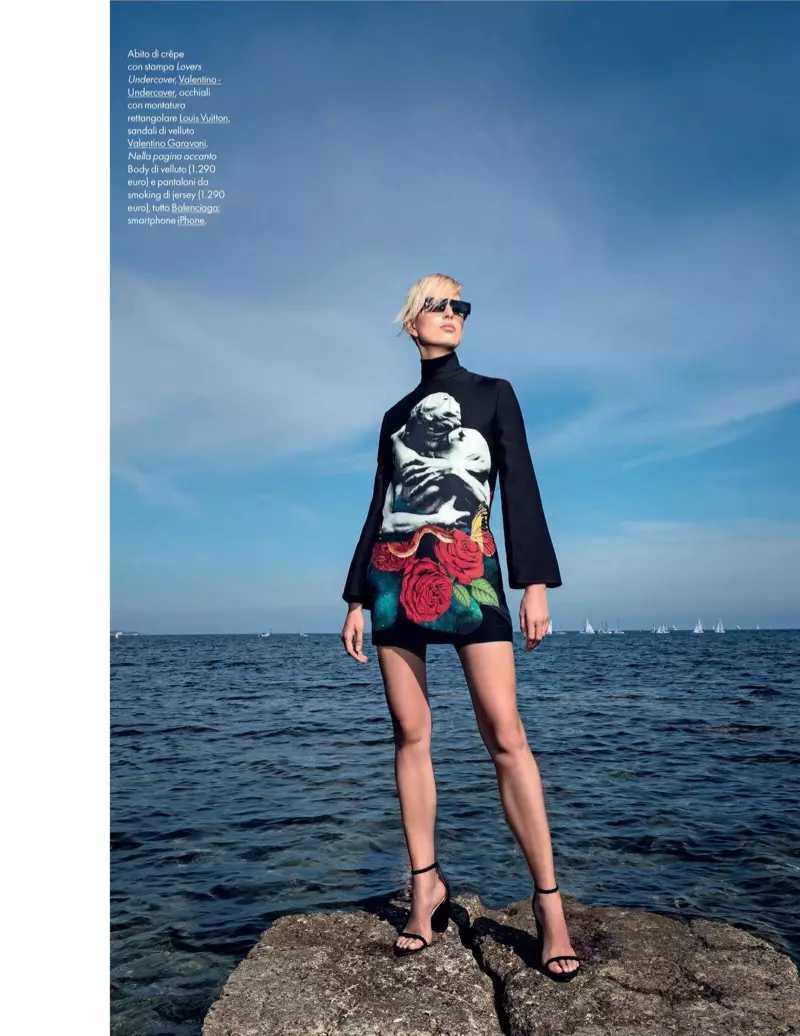 Karolina Kurkova Turn Up the Glam Factor in ELLE Italy