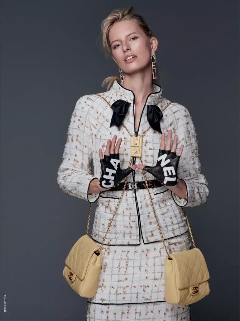 Karolina Kurkova modelează stiluri șic pentru Marie Claire Italia