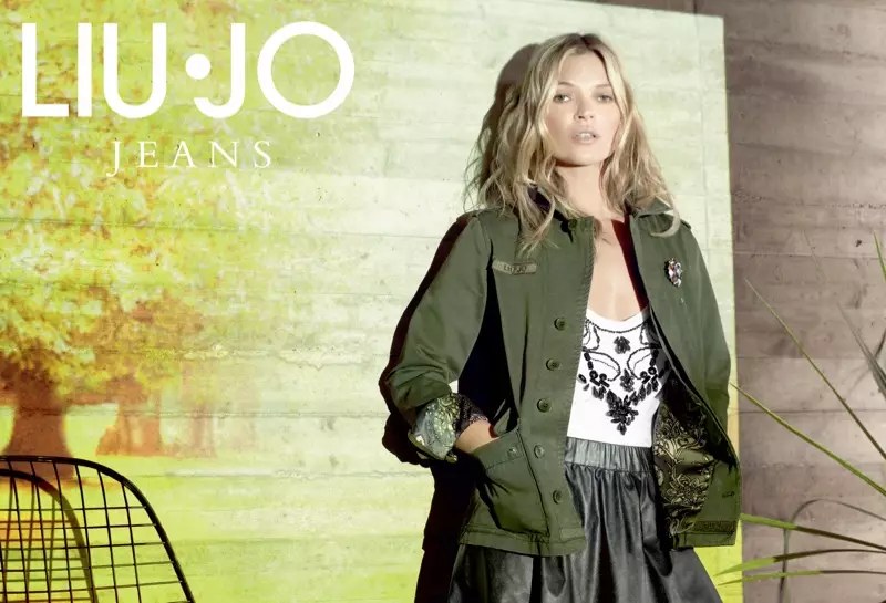 Kate Moss yn serennu yn Hysbysebion Liu Jo Fall 2013 gan Sølve Sundsbø