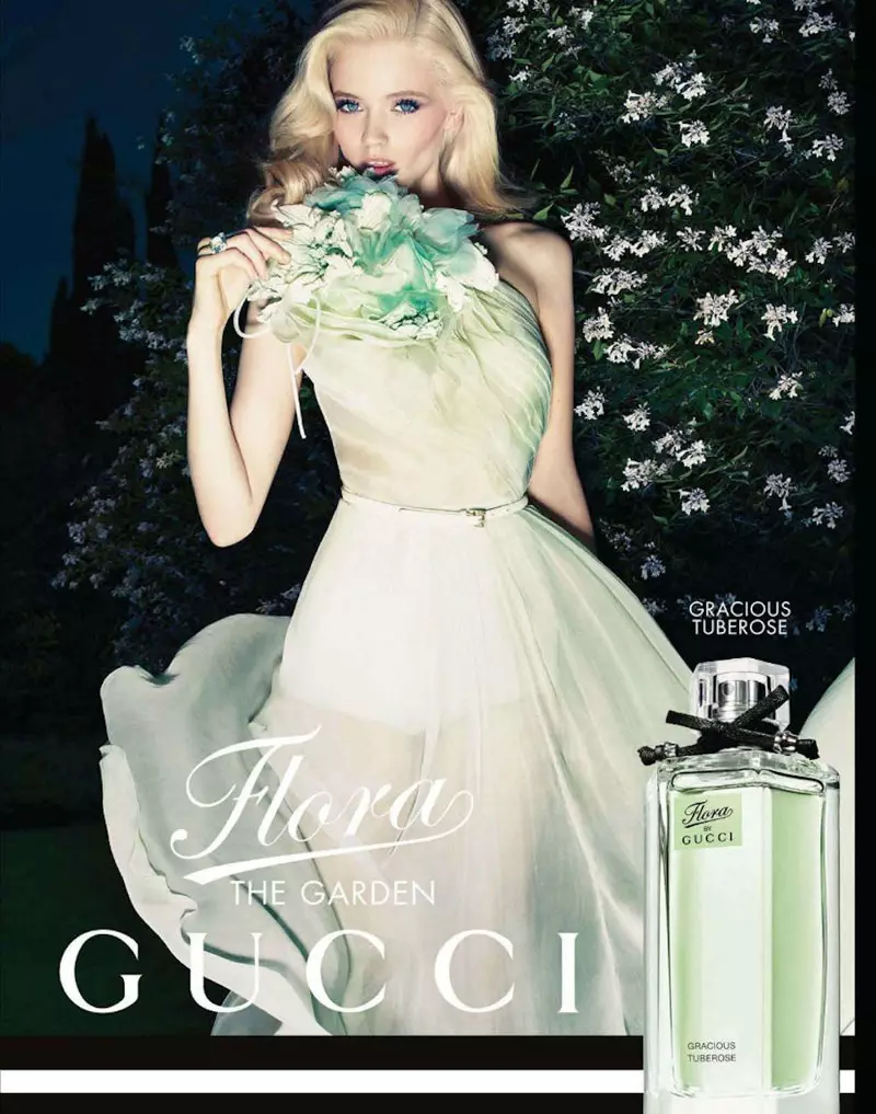 Abbey Lee Kershaw jest aniołem w kampanii zapachowej Flora Gucci autorstwa Solve Sundsbø