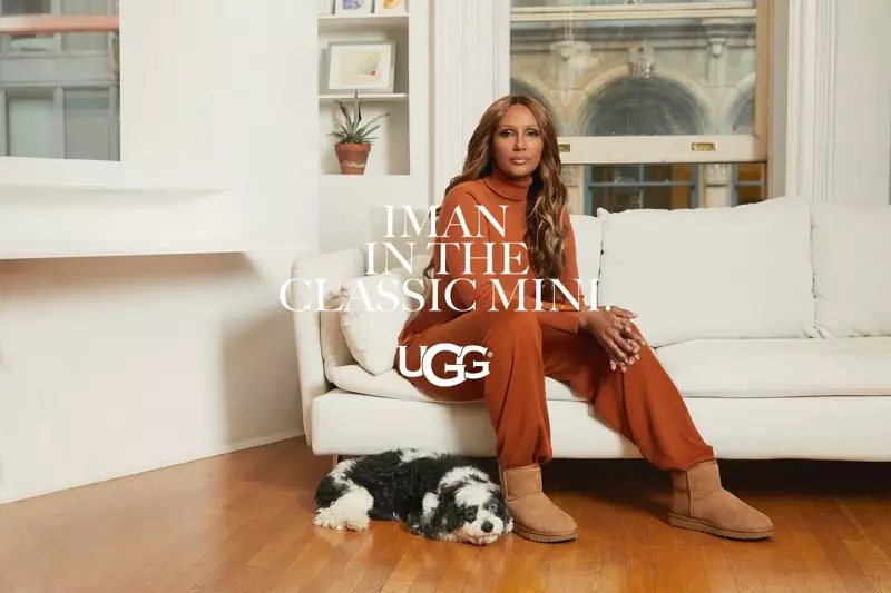 Iman protagoniza a campanha primavera-verão 2021 da UGG.