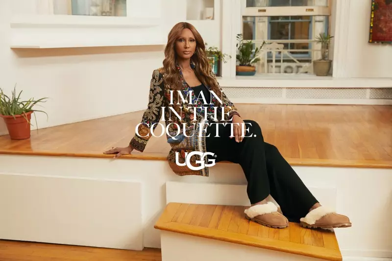 Iman posa para la campaña primavera-verano 2021 de UGG.