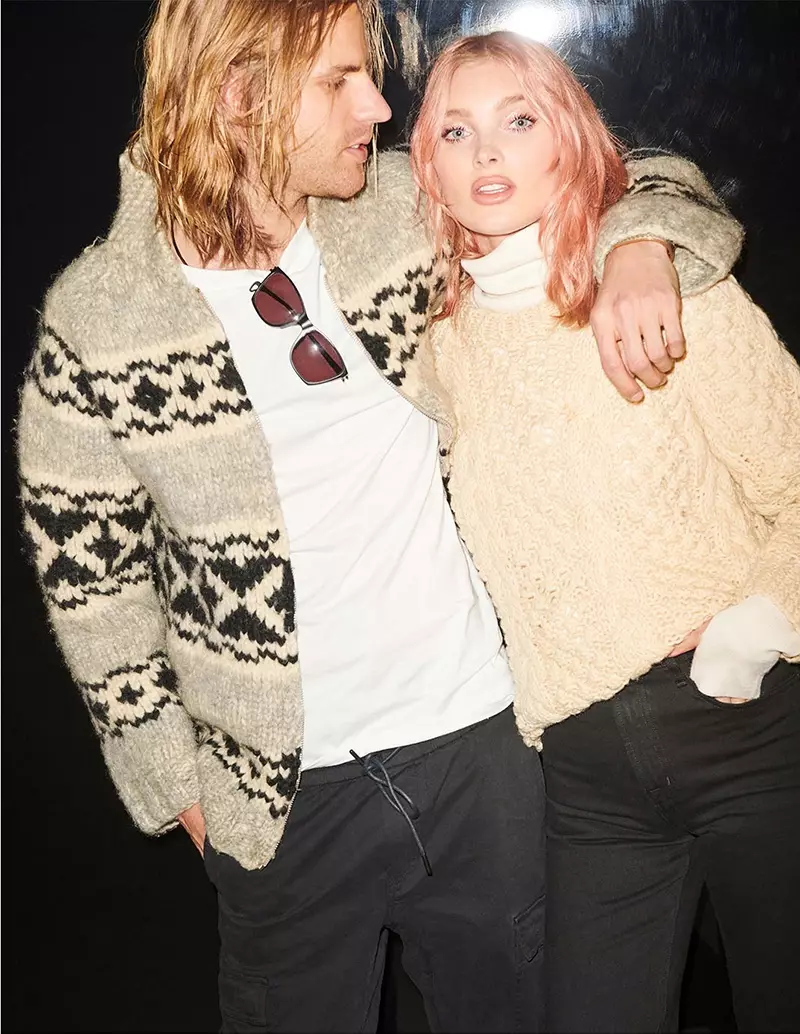 Elsa Hosk ir vaikinas Tomas Daly pasirodo „J Brand“ 2018 m. rudens-žiemos kampanijoje