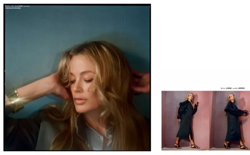 Carolyn Murphy koristaa Tšekkoslovakian Vogue-sivuja