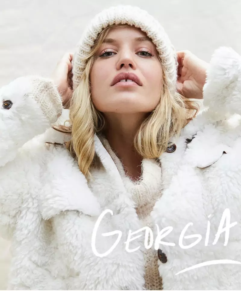 Georgia Tej zaum Jagger fronts Free People fall 2020 catalog.