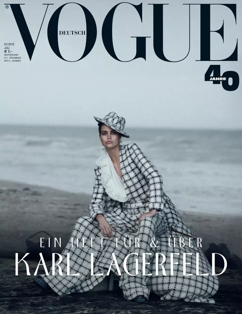 Birgit Kos, Luna Bijl & Vittoria Ceretti modellieren elegante Looks für Vogue Deutschland