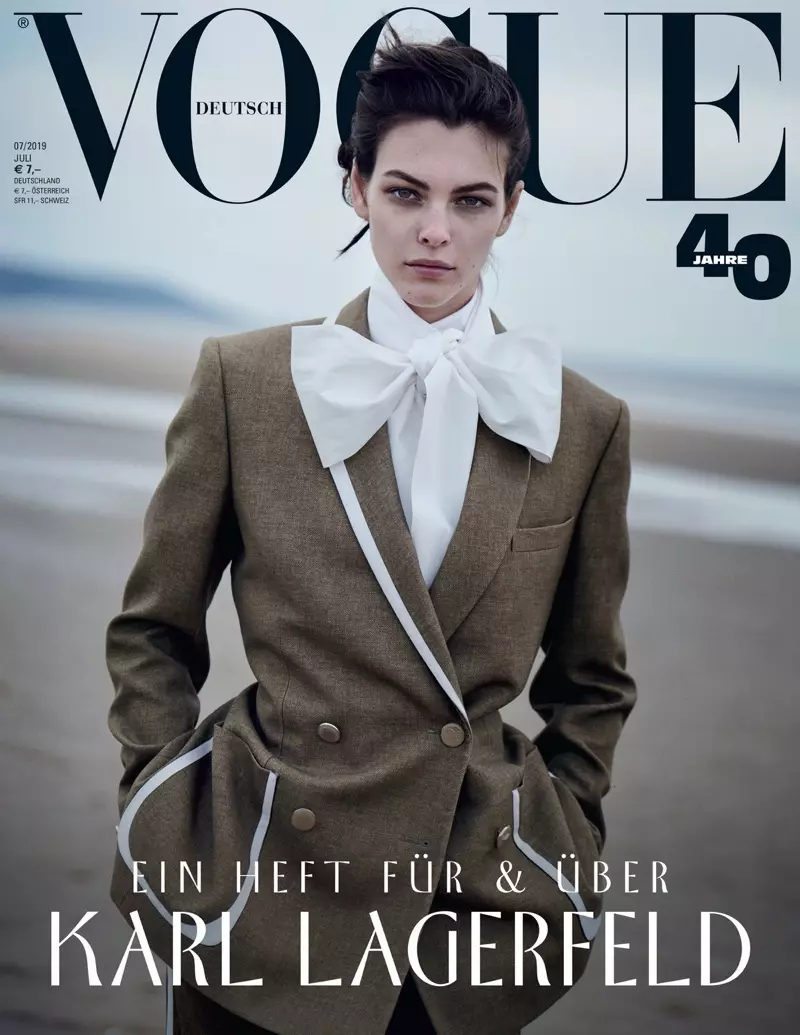 Birgit Kos, Luna Bijl & Vittoria Ceretti Model Elegant Looks for Vogue Germany