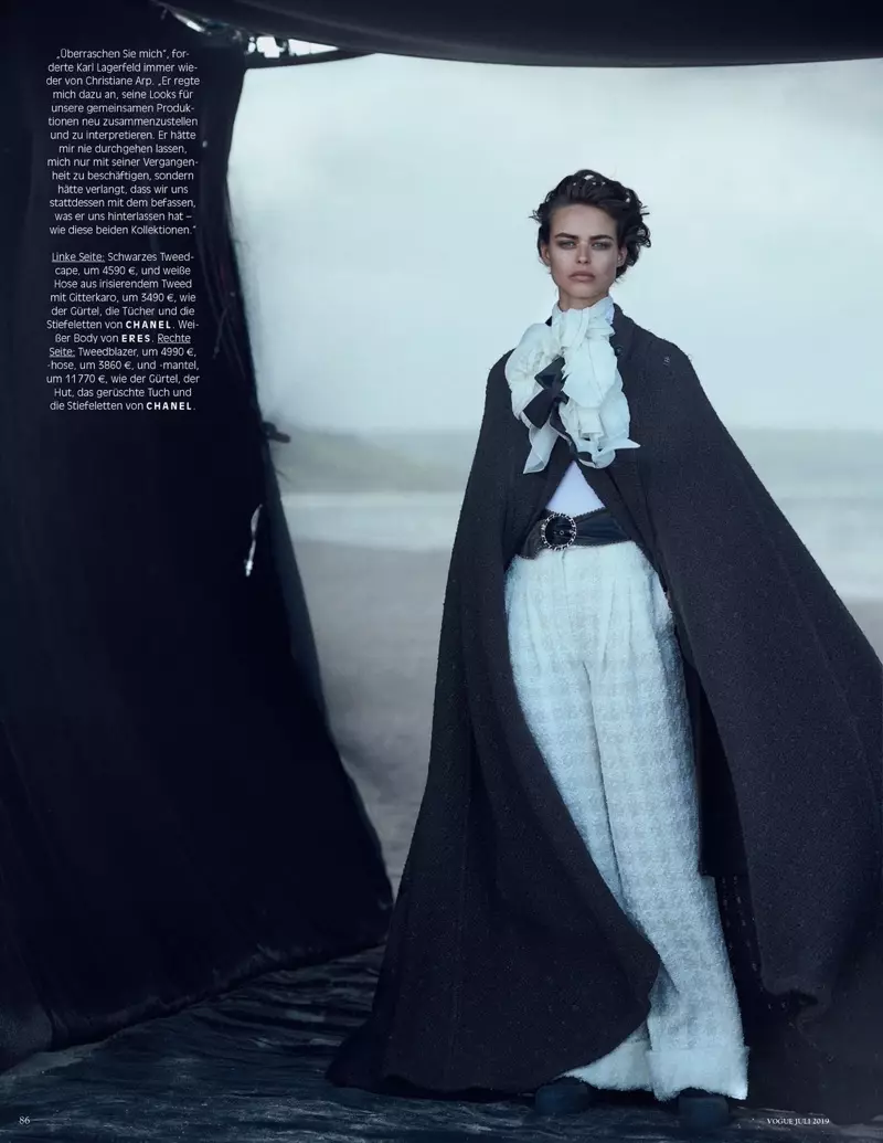 Birgit Kos, Luna Bijl & Vittoria Ceretti Model Elegant Looks for Vogue Germany