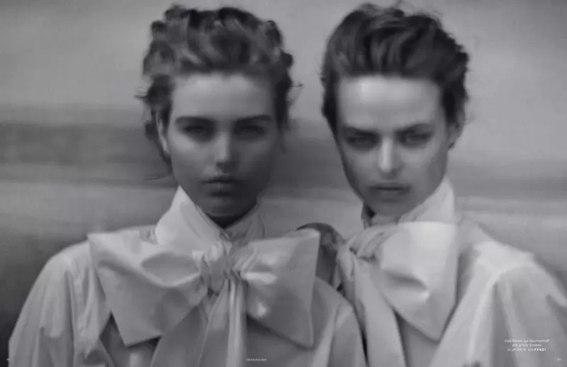 Birgit Kos, Luna Bijl i Vittoria Ceretti Model Looks elegants per a Vogue Germany