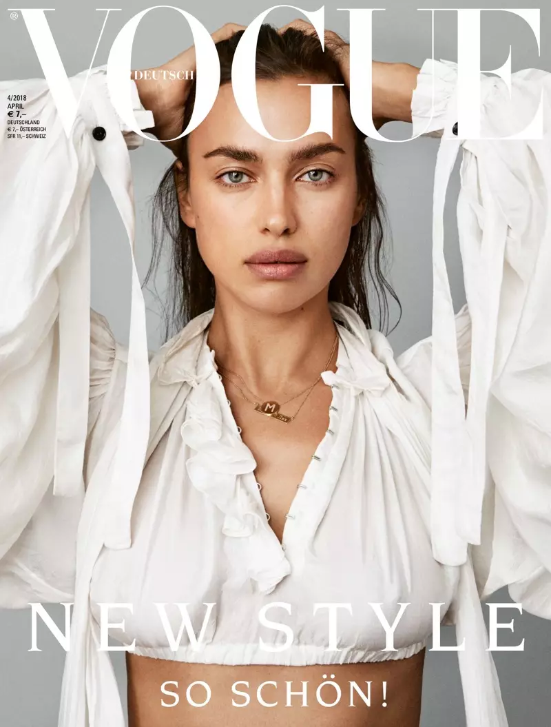 Irina Shayk | No Makeup Look Editorial | Obálka Vogue Germany