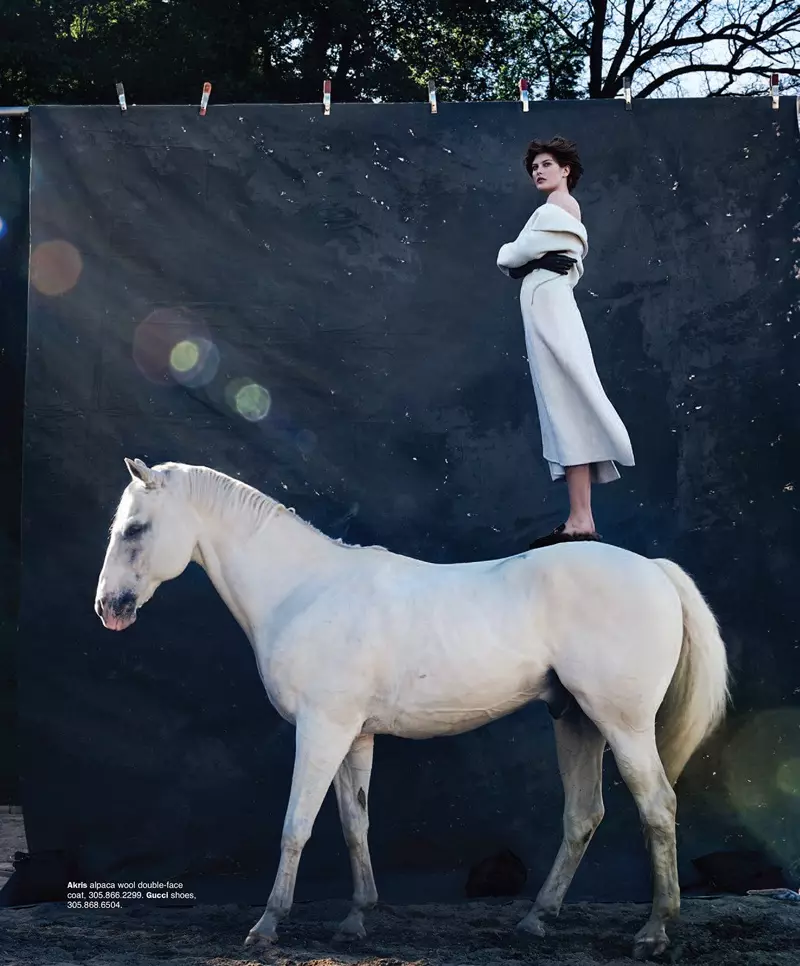 Catherine McNeil assume estilo equestre para a revista Bal Harbour