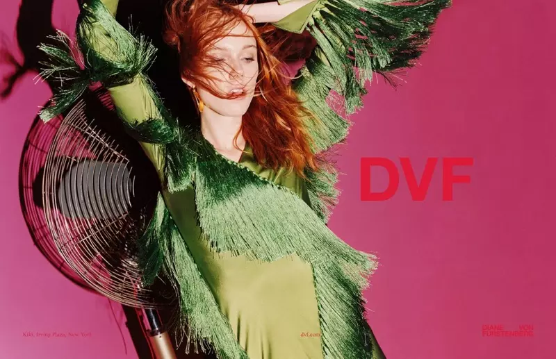 Kiki Willems dans la campagne printemps-été 2018 de Diane von Furstenberg