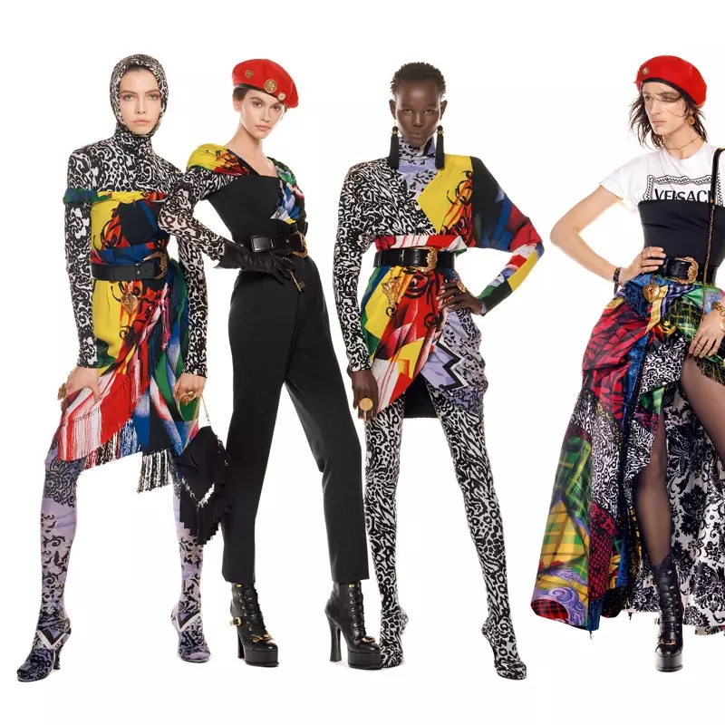 Léa Julian, Kaia Gerber, Shanelle Nyasiase und Rachel Marx treten in der Herbst-Winter-Kampagne 2018 von Versace auf