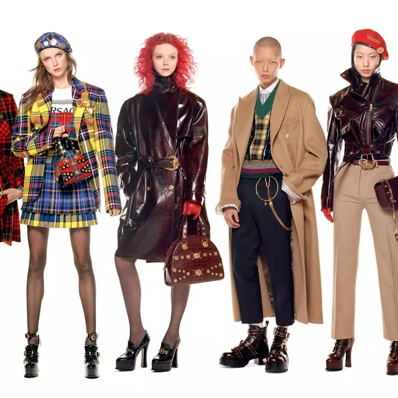 Rianne van Rompaey, Lily Nova, Xu Meen et Heejung Park apparaissent dans la campagne Versace automne-hiver 2018