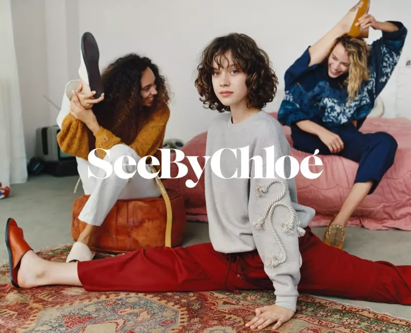 Iimodeli zolulela kwi-See By Chloe's spring-summer 2018 campaign