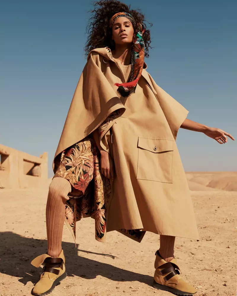 Cindy Bruna Vogue Arabia üçün səhra üslubunu qəbul edib