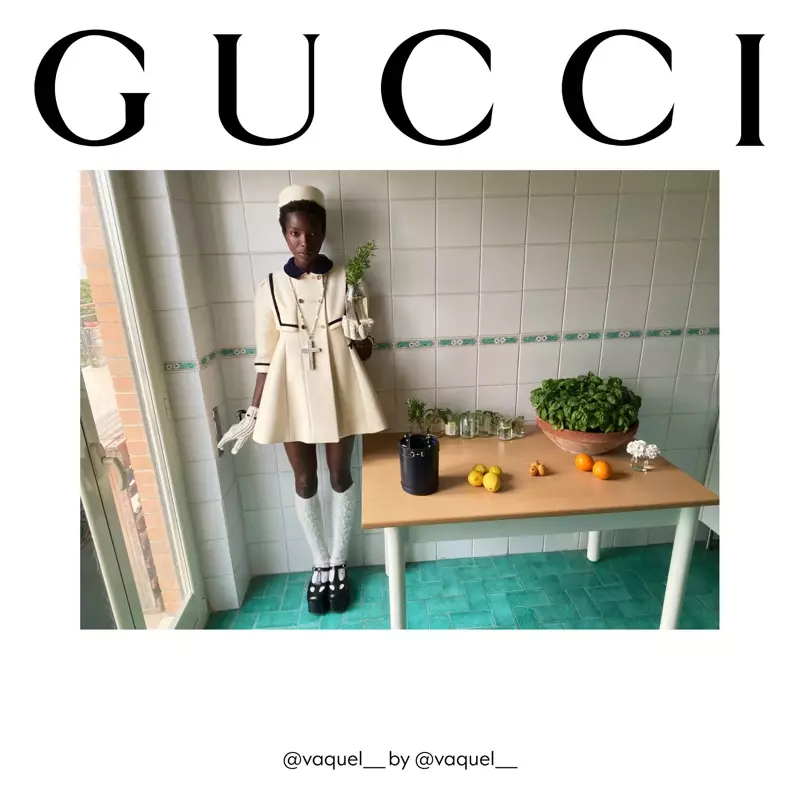 Vaquel Tyies á fronte da campaña de outono de 2020 de Gucci The Ritual.