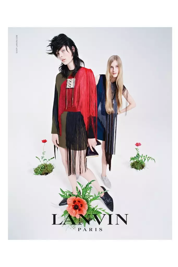 Lanvin 2014ko udazken/neguko kanpaina Edie Campbellekin