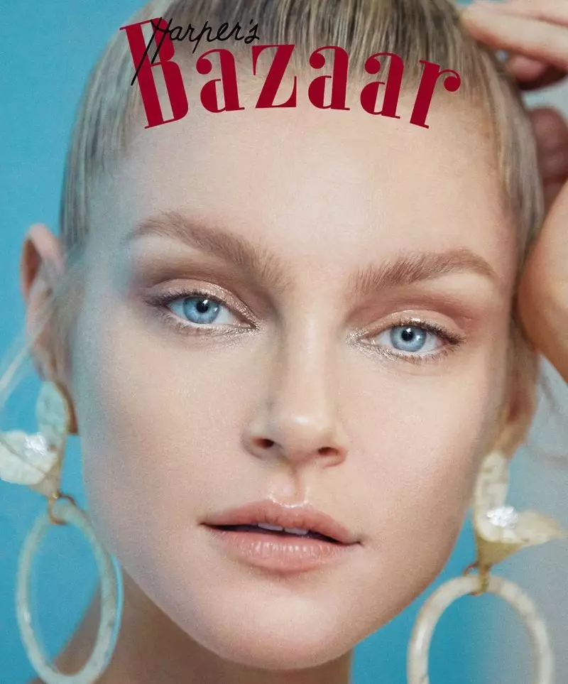 Джесика Стам позира в неутрални стилове за Harper's Bazaar Сърбия