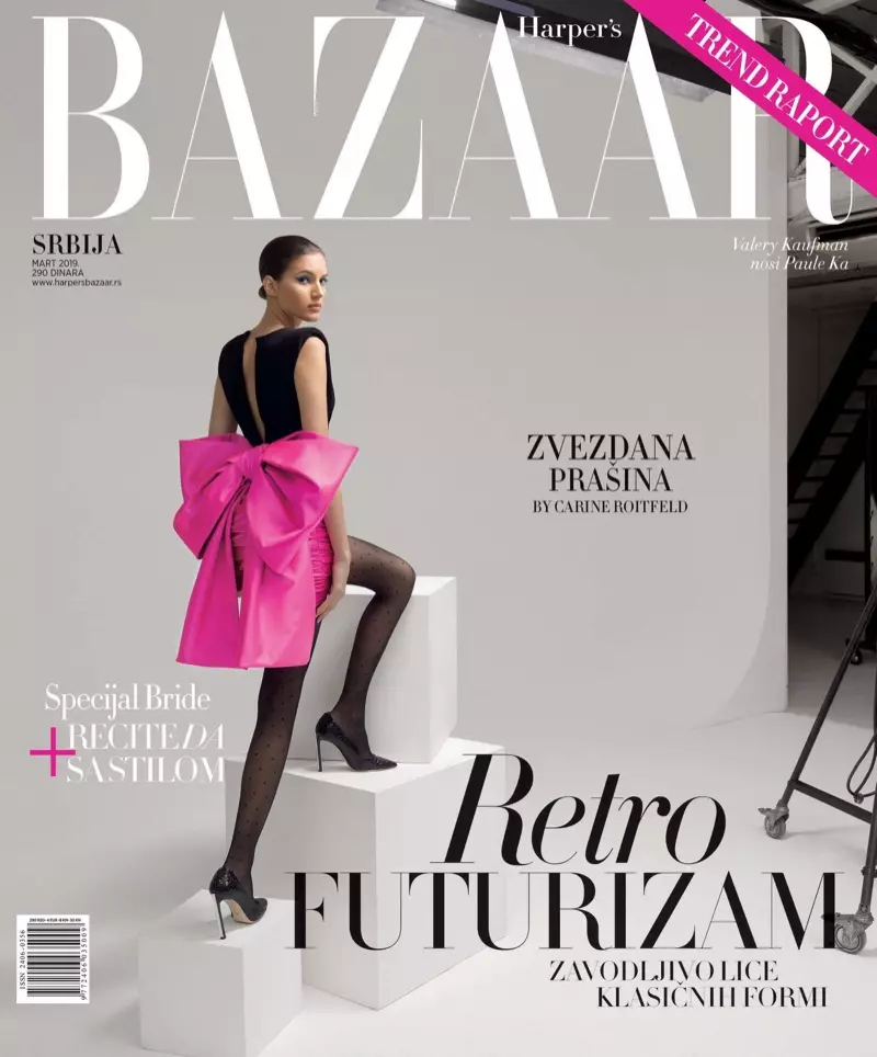 Valery Kaufman trägt raffinierte Looks für Harper's Bazaar Serbia