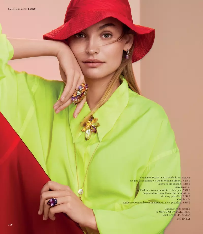 Roosmarijn de Kok Poses in Vibrant Gems for Rabat Magazine