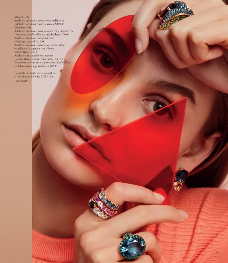 Roosmarijn de Kok Poses in Vibrant Gems for Rabat Magazine