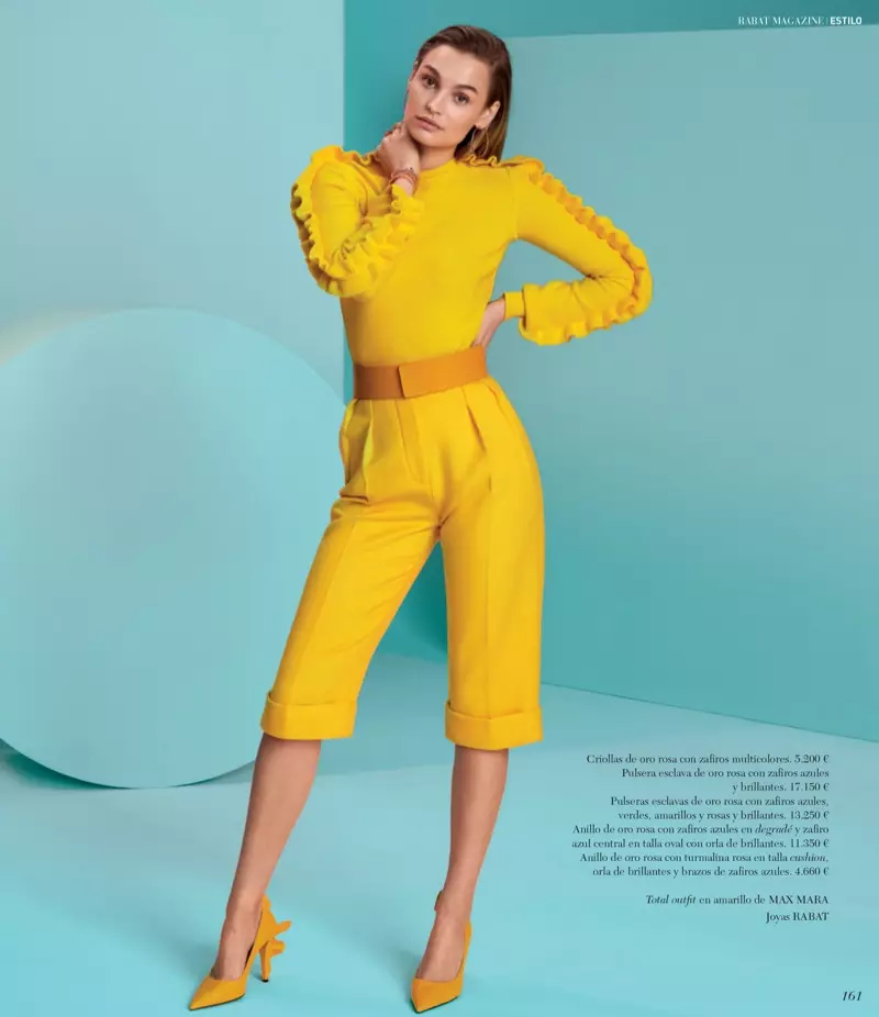 Roosmarijn de Kok Poses in Vibrant Gems for Rabat Magazine